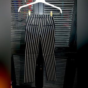 NWT MNG Black and Tan Chain Print Tailored Trousers